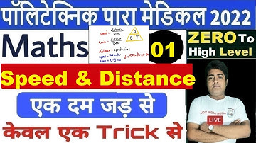 #math Speed Time Distance part 1 by Rahul  Sir #polytechnic #bihar paramedical class/State Exams iti