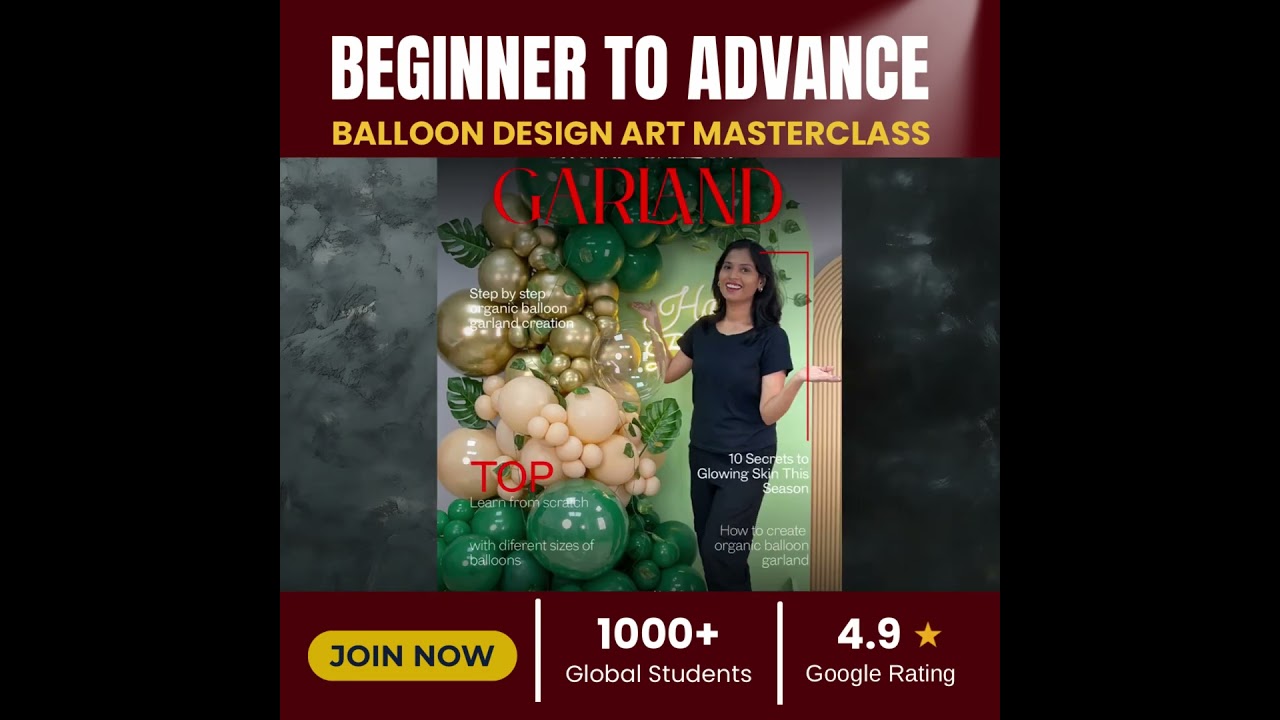 Join our Beginner Balloon Design Art Masterclass.. read details in description
