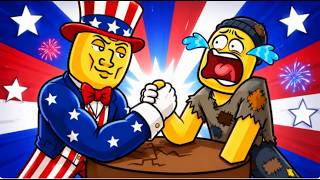 4th of july update + ADMIN ABUSE roblox arm wrestle simulator
