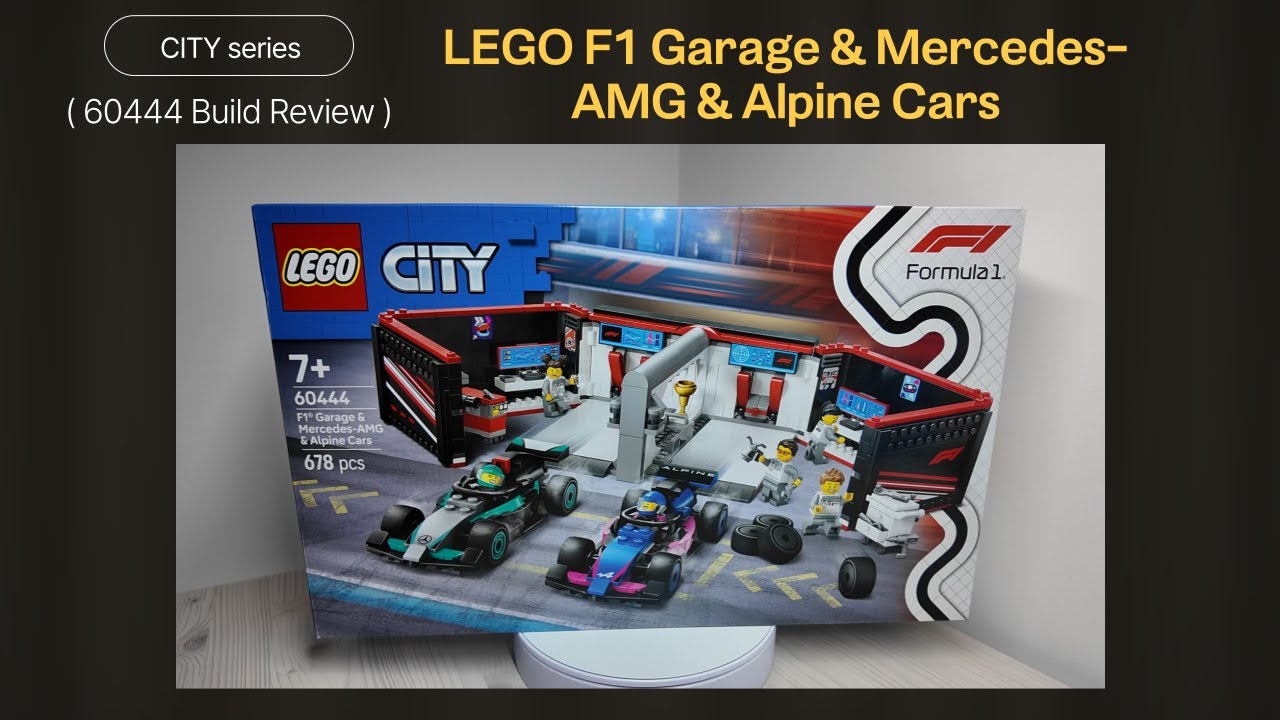 LEGO City F1 garage & Mercedes-AMG & Alpine Cars (60444) build review full ver. 