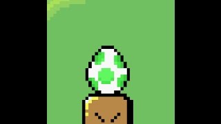 Building a yoshi egg pixel art in minecraft (quick build)