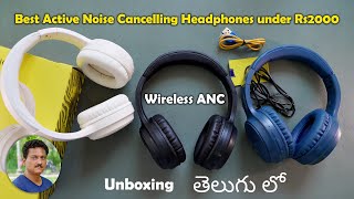 Shock - Shock - Shocking price 🤯 ANC Wireless Headphones Unboxing in Telugu...