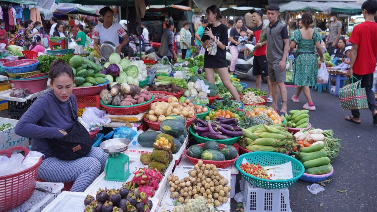 Market Compilation Compilation Cambodian Market Scene - Daily Lifestyle & Activities of ...