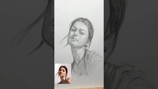 Timelapse portrait drawing ✍️ #draw #sketch #fyp