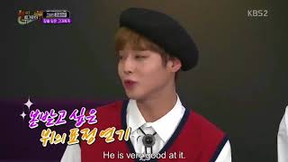 park jihoon's cute admiration for kim taehyung (V) from BTS