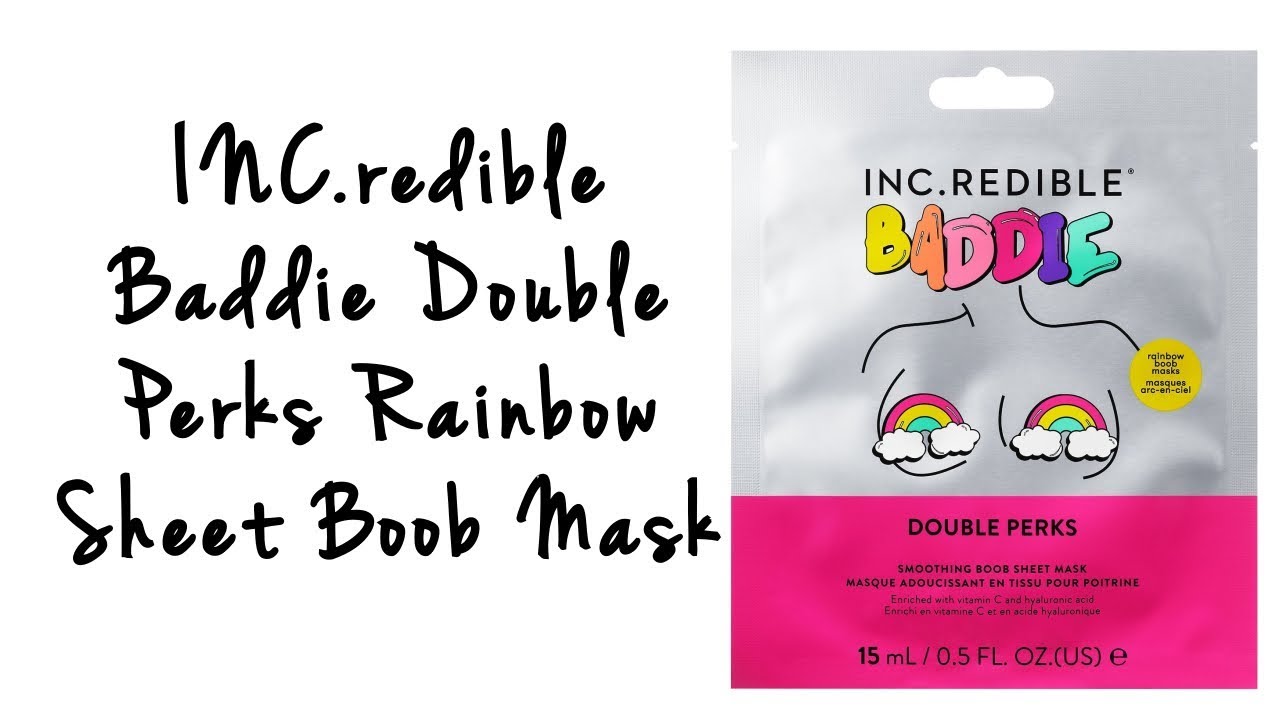 INC.redible Baddie Double Perks Rainbow Sheet Boob Mask 