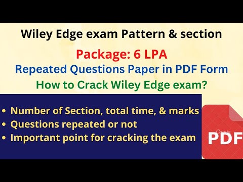 Wiley Edge Exam Pattern & Sections | Questions repeated or not @techlecture