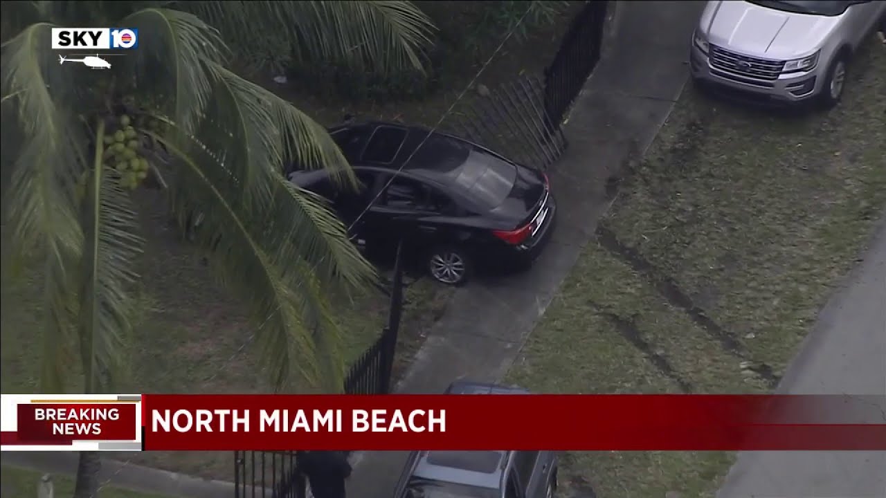 Miami-Dade police chase ends in North Miami Beach - YouTube