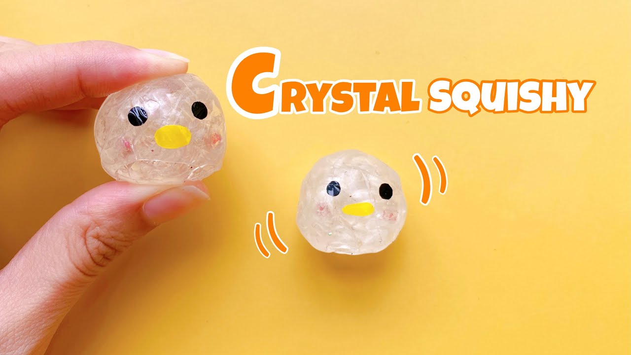 Cách Làm Squishy Trong Suốt Cute DIY Crystal Squishy silicone tape sticky balls Ghes