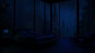 Regnerische Nacht - Tiefschlaflösung gegen Schlaflosigkeit mit dunkler Schlafzimmeratmosphäre
