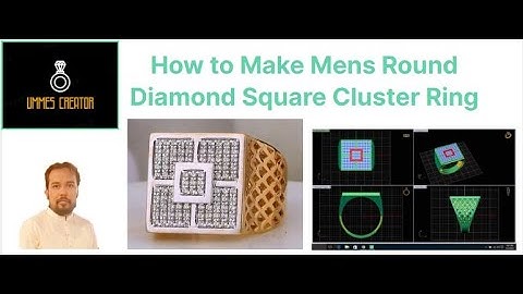 How To Make A Round Diamond Square Cluster Ring For Men | Matrix 9