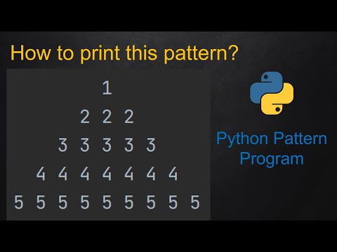 20 Python Pattern Program - Number Triangle/Pyramid without any pre-defined method using while loop