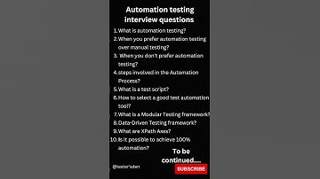 Automation testing interview questions| ISTQB| interview questions #shorts