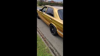 CHROME GOLD CLASSIC 1991 Mercedes-Benz 300SE FLYBY!