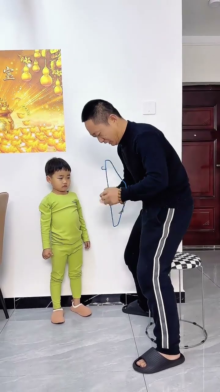 When my wife was not at home  I taught my son a lesson. As a result  I didn't think my son was too