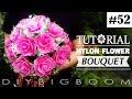 Nylon stocking flowers tutorial #52, How to make nylon stocking flower Bouquet Rose