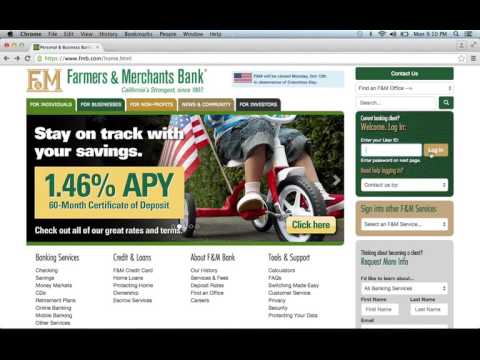Farmers & Merchants Bank Online Banking Login Instructions