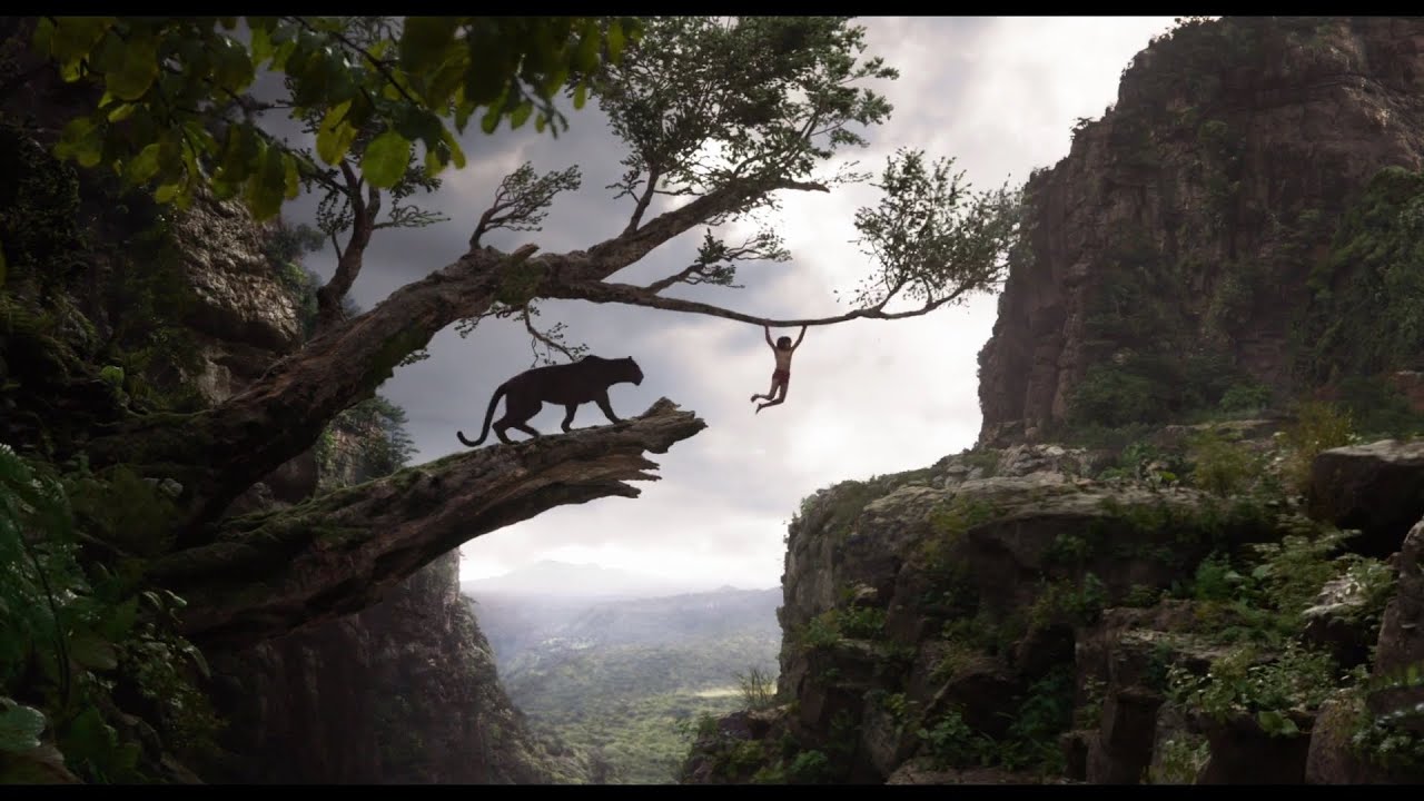 Mowgli and Bagheera from The Jungle Book