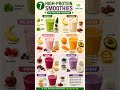 7 High-Protein Smoothies 🥤💪 | Healthy Smoothie Recipes Without Protein Powder #Shorts
