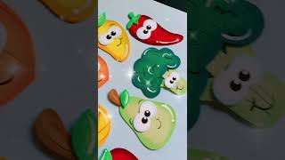 Frutas y verduras en foamy 🇬🇹🌽🍏🥦🍋🍎 decoraciones #foamy #decoracion #gomaeva #infantil #manualidades