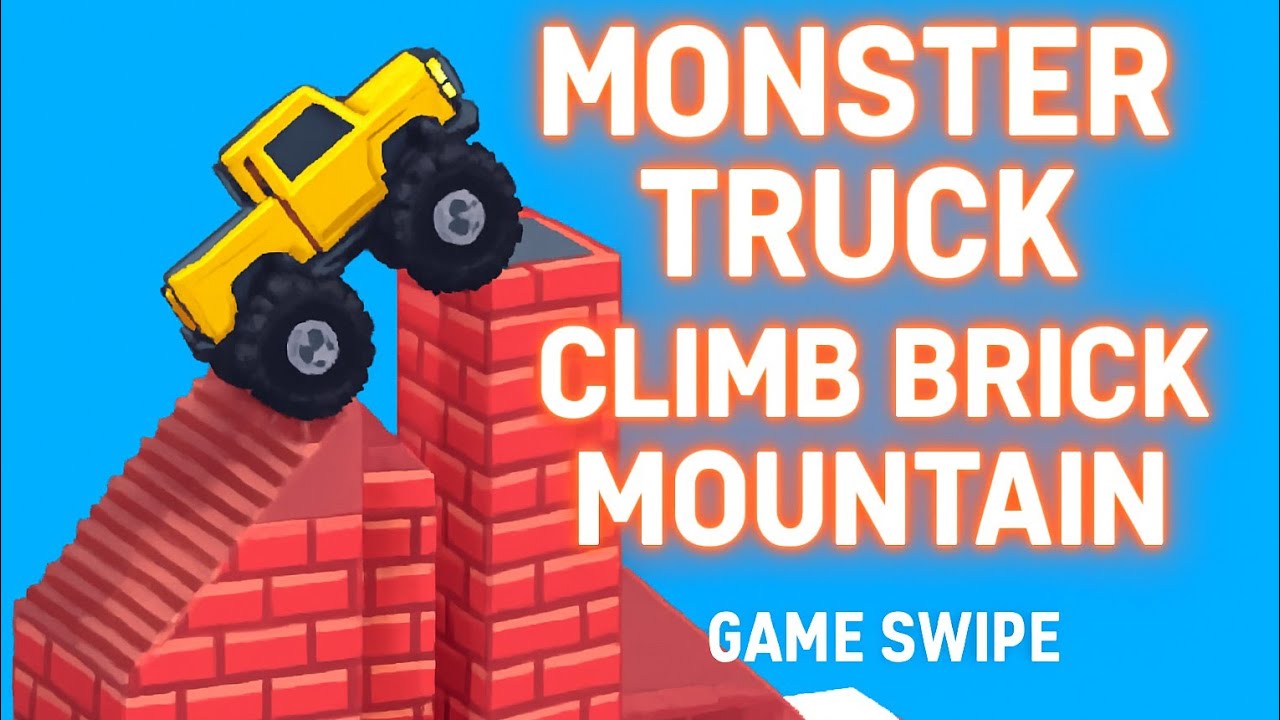 Monster Truck Climbing Brick Mountain! 😱🔥 | Gameplay 