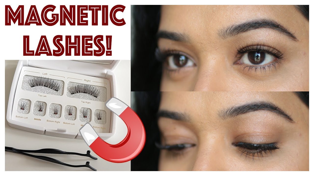 Trying out Magnetic Eyelashes for the first time - YouTube