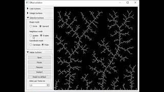 Diffusion Limited Aggregation (DLA) effect (no sound)