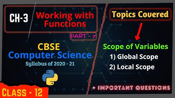 #3.7 Working With Functions | Scope of Variable | Local & Global Scope in Python | LEGB Rule