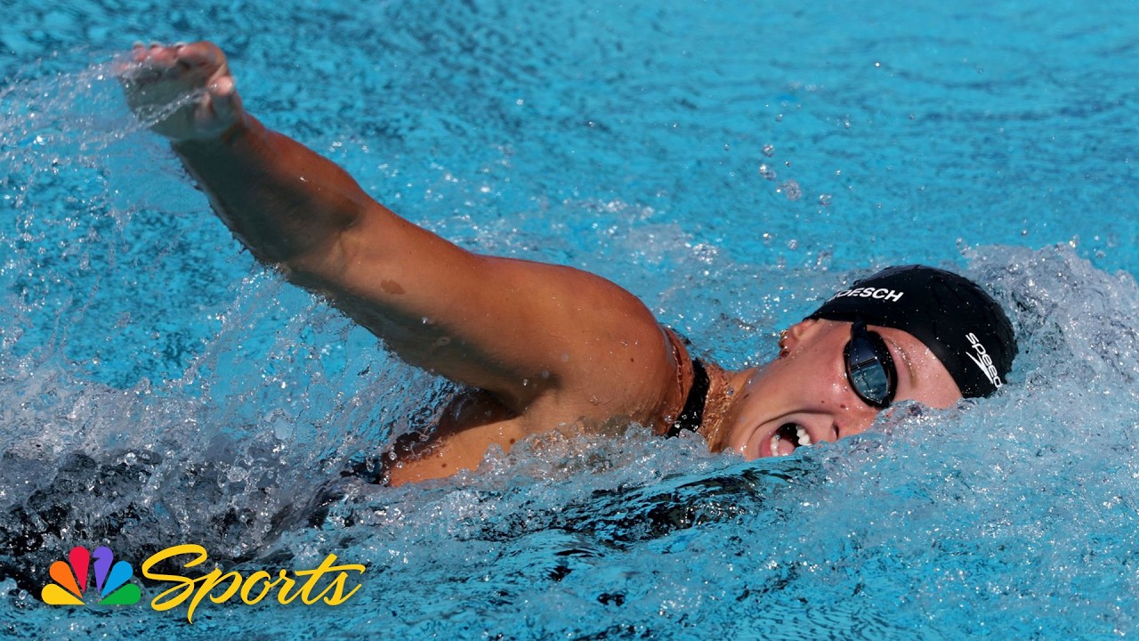 AMERICAN RECORD! Anna Moesch lowers own mark for 100m freestyle national championship | NBC Sports