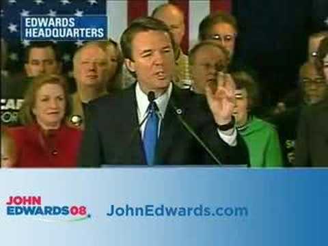 John Edwards - Thank You, Iowa - Complete Speech