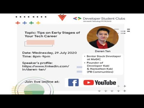 Tips on Early Stages of Your Tech Career — Developer Student Clubs