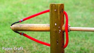 How To Make Bamboo Slingshot With Arrows