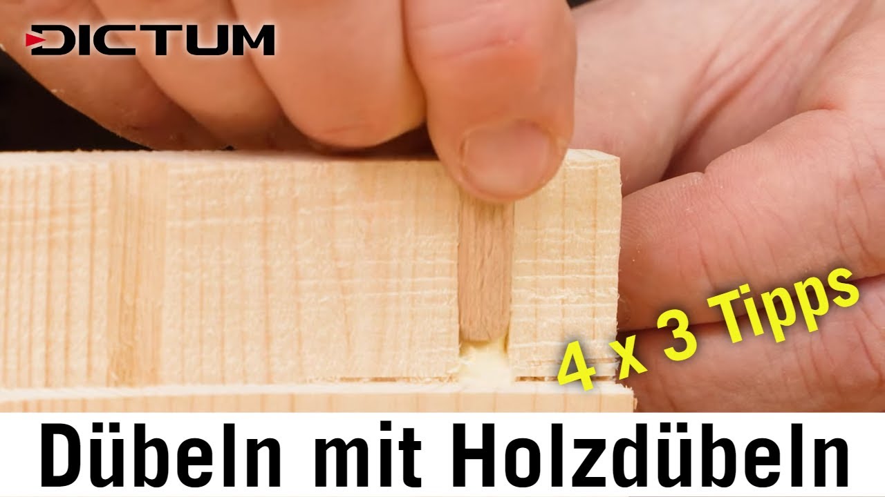 4x3 Tipps zum Dübeln mit Holzdübeln - Anzeichnen, Bohren, Korrigieren 