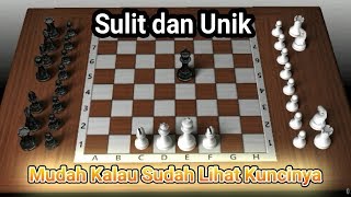 Posisi Berjejer Siap Terkam Raja Hitam 3 Langkah Mat // Problem Catur Unik screenshot 4