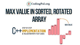 Max value in sorted rotated array C++ implmentation | Binary search problems | 5/100 Days DSA
