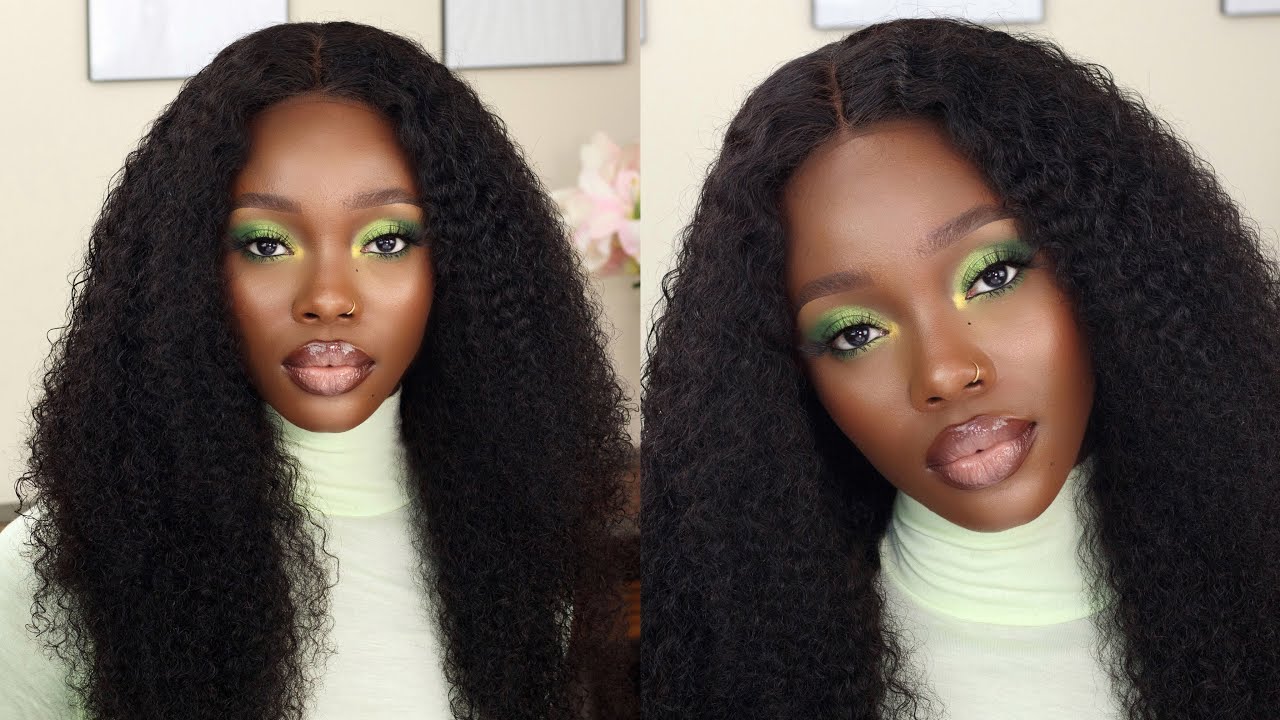 SIMPLE GREEN EYESHADOW TUTORIAL FT DRUGSTORE MAKEUP FOR DARK SKIN