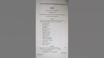 +3 4th Semester Utkal university Ethics And Values question paper 2024 #viral #utkaluniversity