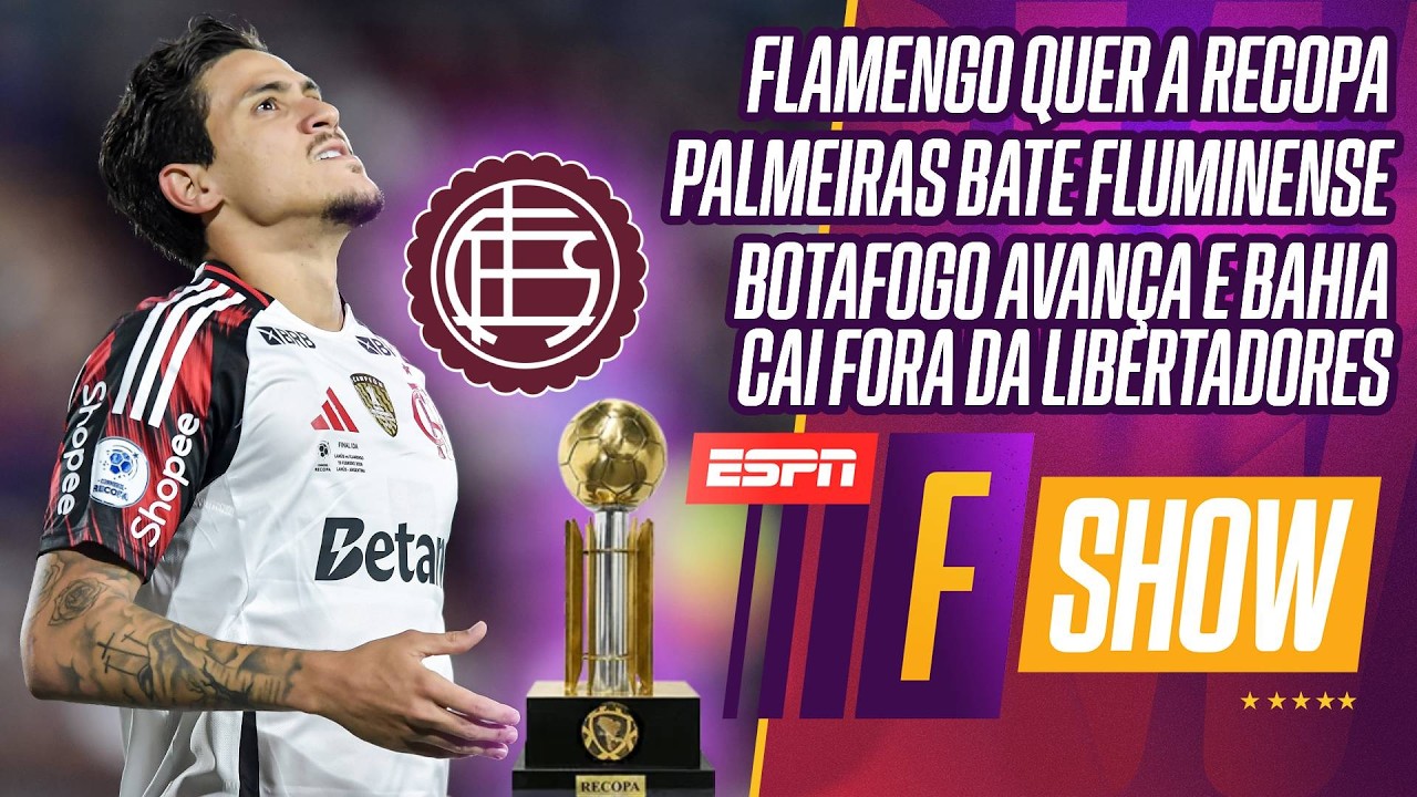 AO VIVO: TUDO DE FLAMENGO X LANÚS | PALMEIRAS BATE FLU | BOTAFOGO PASSA E BAHIA CAI NA LIBERTA