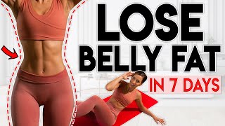 LOSE FAT in 7 days (belly, waist & abs) | 5 minute Home Workout image