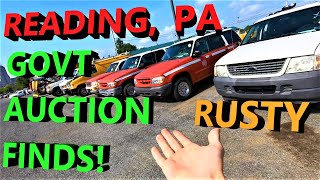 Pennsylvania Government Vehicle Auction! Public Works Reading, PA - Cars, Vans and Trucks!