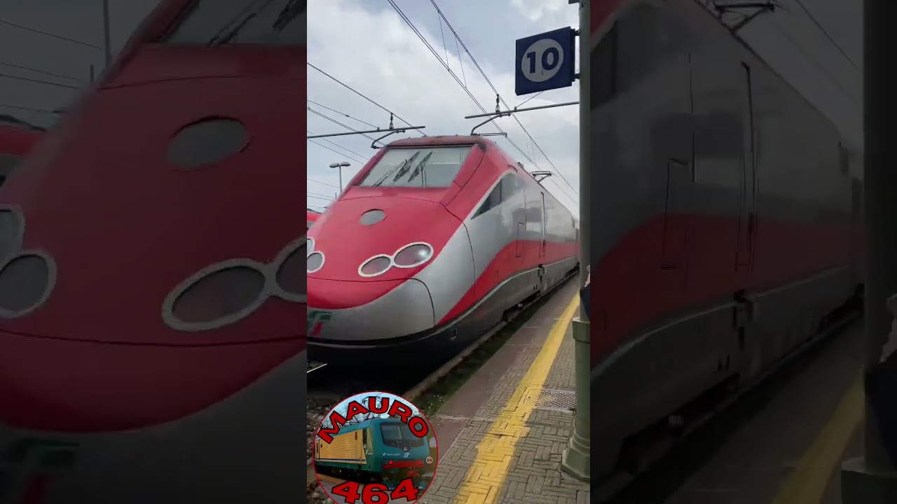 CLAMOROSO SORPASSO TRA DUE FRECCIAROSSA IN TRANSITO A LAMBRATE- ETR 500 E ETR 700