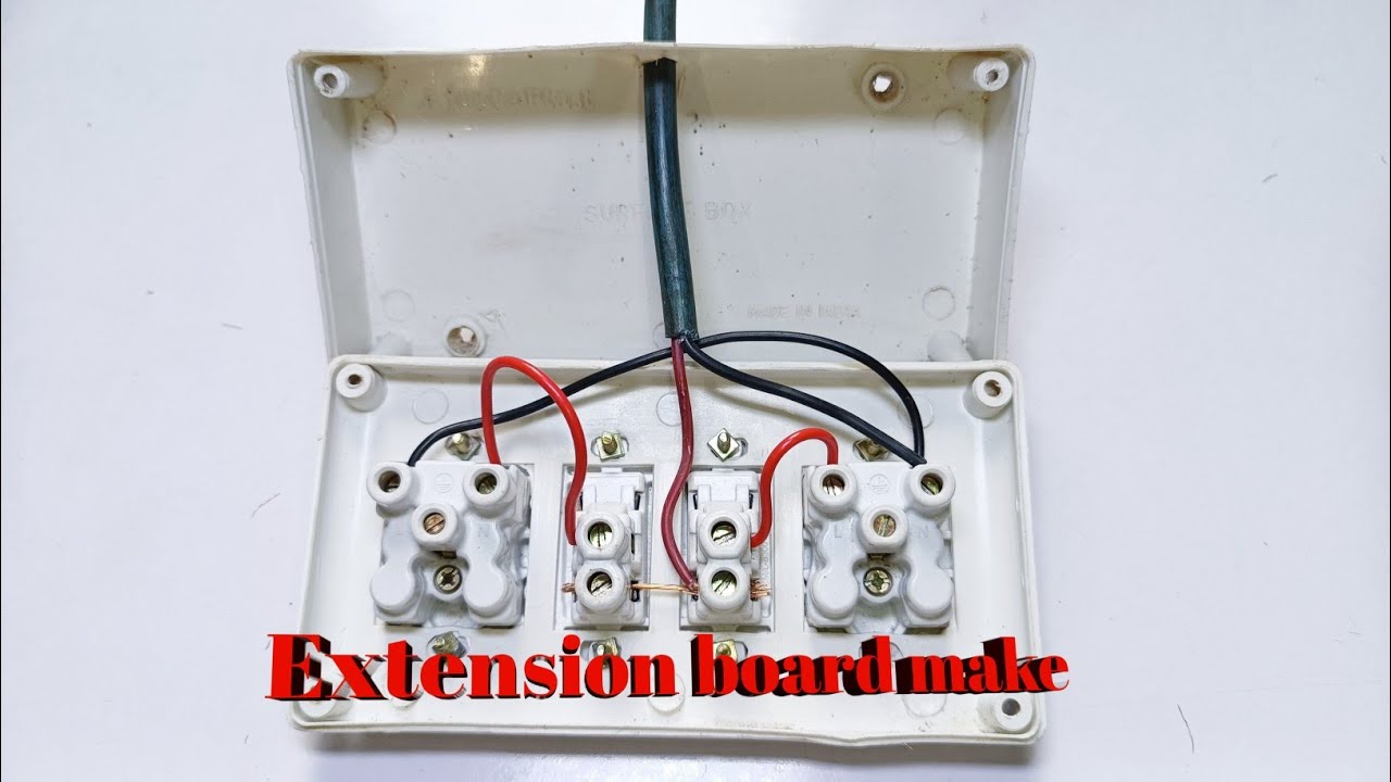 2 sockets+ 2 switchs connection | Extension box wiring | switch board ...