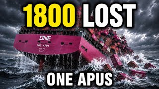 How did ONE APUS lose more than 1 800 containers in the Pacific