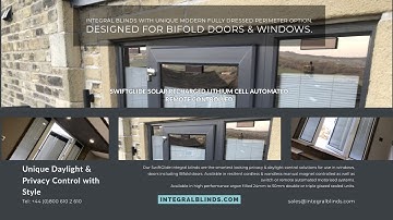 Fully Dressed Solar Charged Battery Powered Integral Blinds - Retrofit @ Greetland Wall nr Halifax