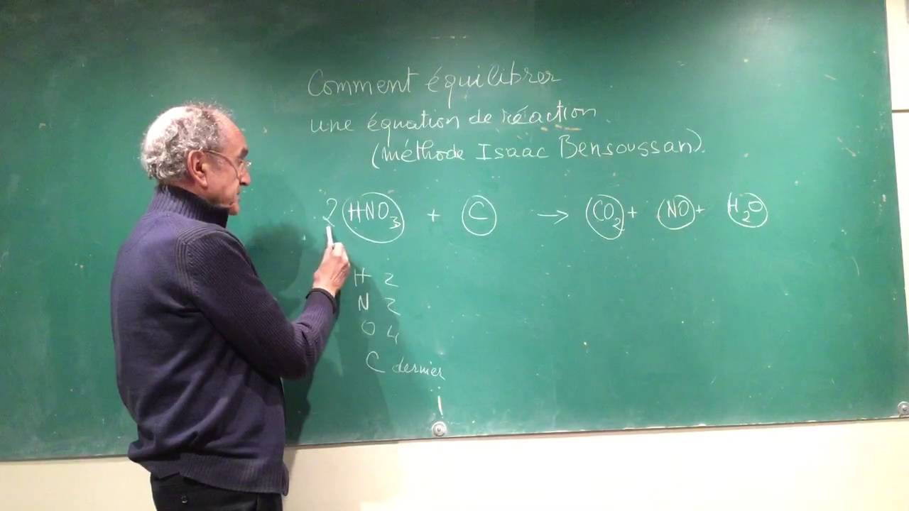 Isaac explique - Méthode pour balancer (équilibrer) l'équation d'une ...