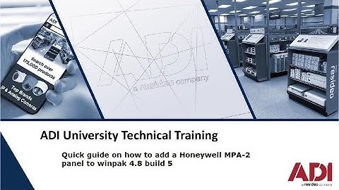 How to Add a MPA-2 Controller Honeywell Panel to Winpak 4.8.5