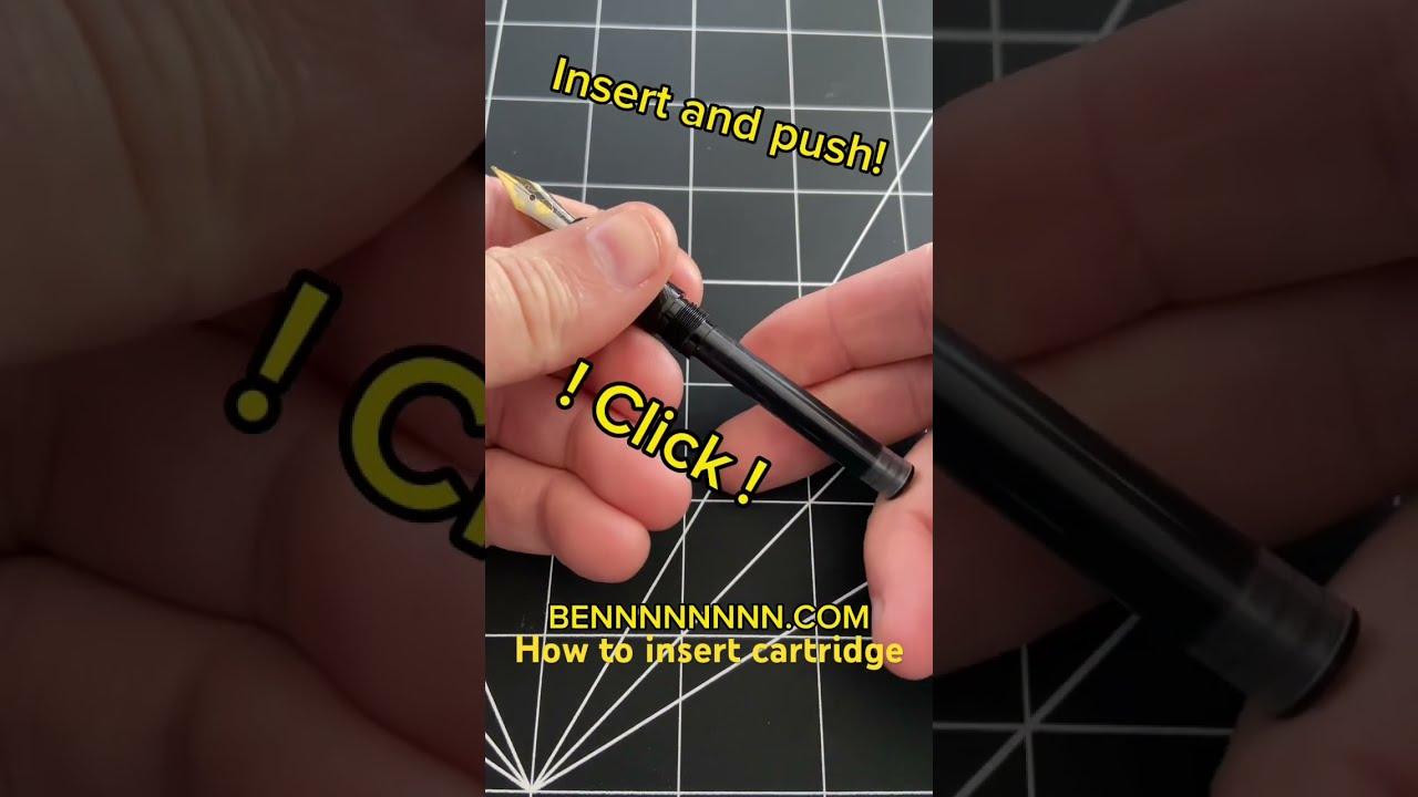 How To Insert A Cartridge Into Fountain Pen BENNNNNNNN Fountainpen Etsy