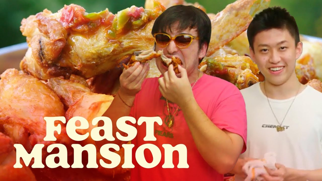 Joji and Rich Brian Make Spicy Indonesian Fried Chicken | Feast Mansion | First We Feast