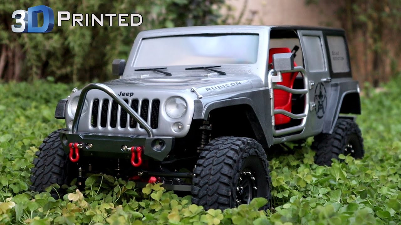 3D printed jeep wrangler for SCX10 Chassis Part 2/ How to 3d print rc car  body/ Painting rc body - YouTube