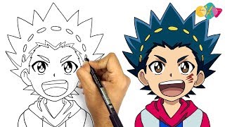 رسم شهاب من انمي بي باتل برست || كيف ترسم انمي بي باتل برست | تعلم رسم الانمي